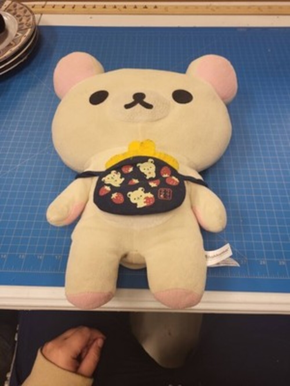 Rilakkuma Plush Bear Strawberry Pouch San-X Japan Anime Kawaii Stuffed Toy 2016